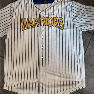 Golden State Warriors‎ NBA Jersey Shirt Pinstripe Button-Up Size XX Large #46